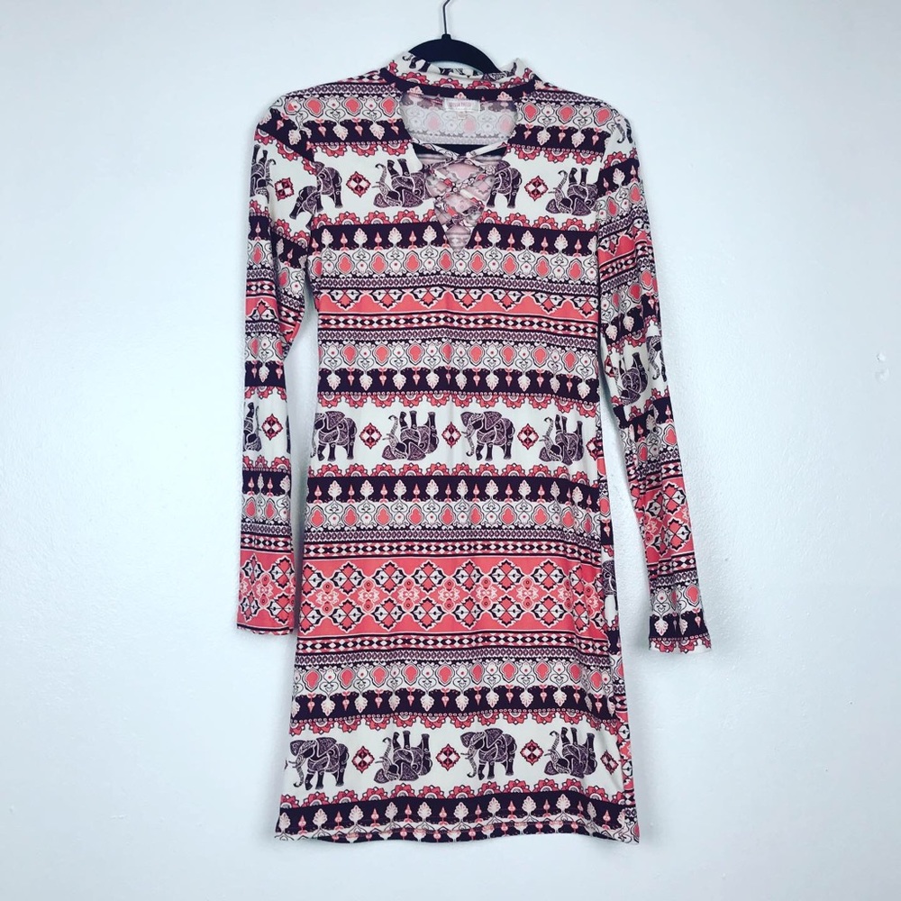 Stella Tweed Boho India Elephant Print M